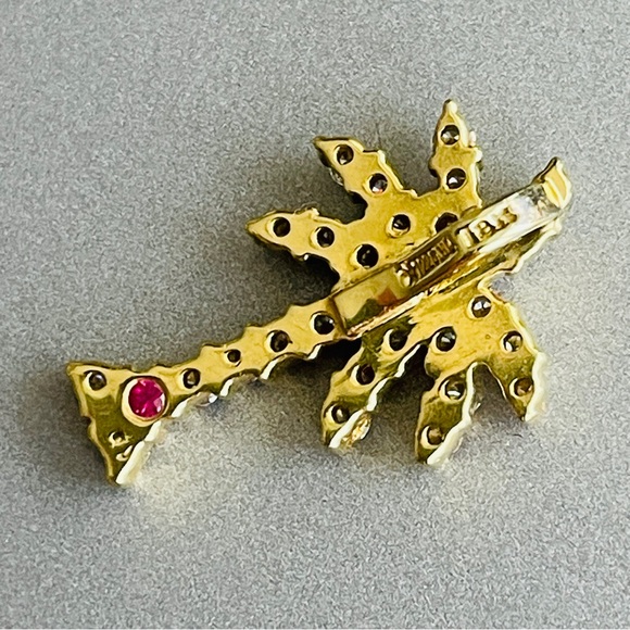 🎉Sold🎉 Roberto Coin 18K Yellow Gold Diamond Palm Tree Pendant Necklace - Picture 2 of 6